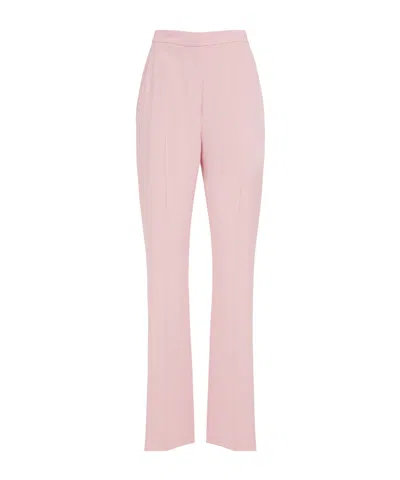 Alexander Mcqueen High-waist Flared Tailored Trousers In Pink