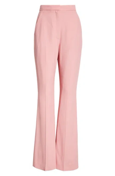 ALEXANDER MCQUEEN MCQUEEN HIGH WAIST LEAF CREPE NARROW BOOTCUT TROUSERS