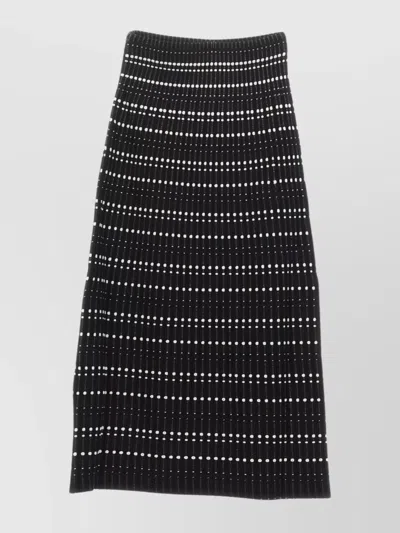 Alexander Mcqueen High Waist Pencil Skirt In Black