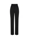 Alexander Mcqueen Womens Black Pressed-crease Buttoned-pocket Regular-fit Straight-leg Wool Trousers In Black