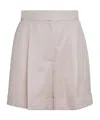 Alexander Mcqueen High-waist Pleated-detail Shorts In White