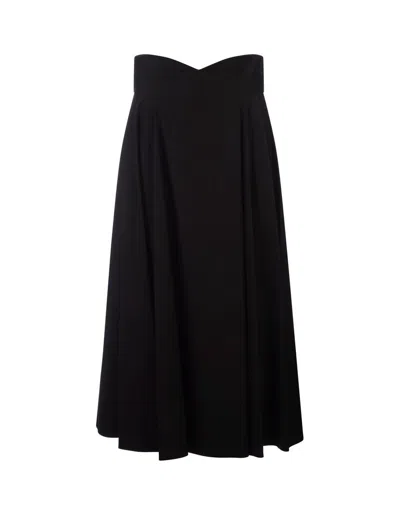Alexander Mcqueen High Waist Pleated Skirt In Black