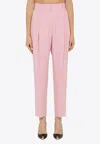 Alexander Mcqueen Alexander Mc Queen Pink Regular Trousers With Pleats In Pink