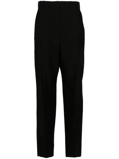 Alexander Mcqueen High-waist Tailored Trousers In Black
