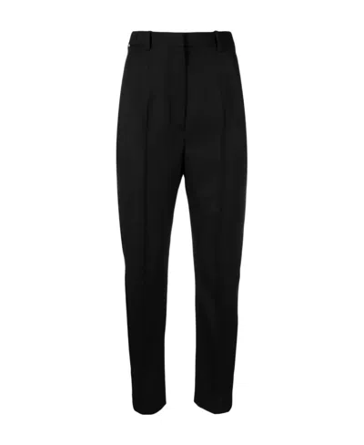 Alexander Mcqueen High-waist Tapered Trousers In Black