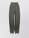 Alexander Mcqueen High Waist Wide Leg Trousers With Belt Loops