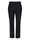 Alexander Mcqueen High-waisted Black Wool Palazzo Pants In Black