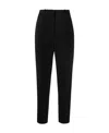 Alexander Mcqueen High-waisted Cropped Trousers In Black