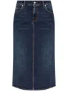 Alexander Mcqueen Bleistiftrock Aus Denim In Blue