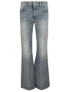 Alexander Mcqueen High-waisted Flared Jeans With Vintage Wash