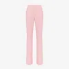 Alexander Mcqueen High-waist Flared Trousers In Cherry Blossom Pink