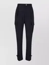 Alexander Mcqueen Wool Cotton Cargo Pants In Blue