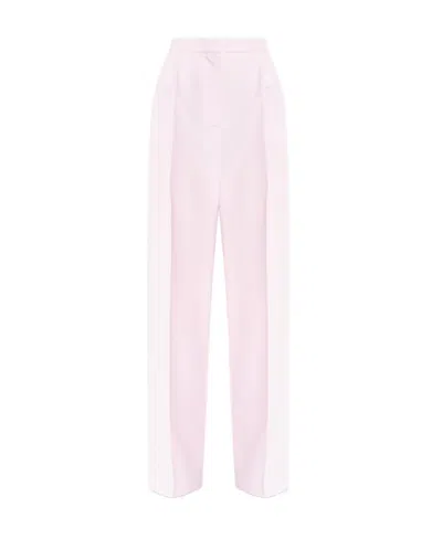 Alexander Mcqueen High-waisted Pleated Trousers In Pink