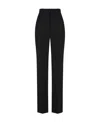 Alexander Mcqueen Womens Black Pressed-crease Buttoned-pocket Regular-fit Straight-leg Wool Trousers In Black