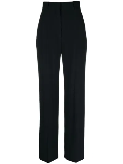 Alexander Mcqueen High-waisted Straight-leg Trousers In Black