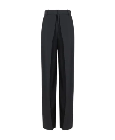Alexander Mcqueen High-waisted Straight-leg Trousers In Black