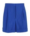 Alexander Mcqueen High-waisted Tailored Shorts In Blue
