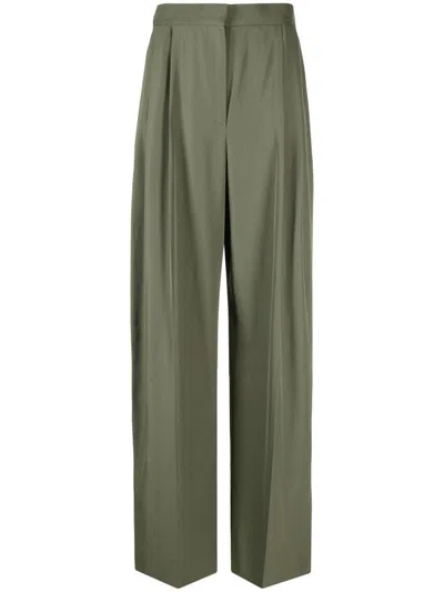 Alexander Mcqueen Klassische High-waist-hose In Green
