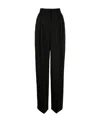 Alexander Mcqueen High-waisted Tailored Wool Trousers In Black