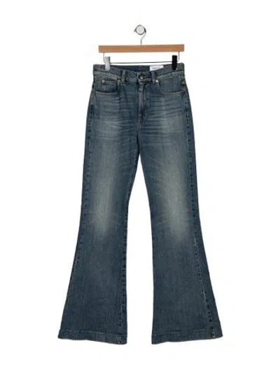Pre-owned Alexander Mcqueen High-rise Flared Jeans In Blue