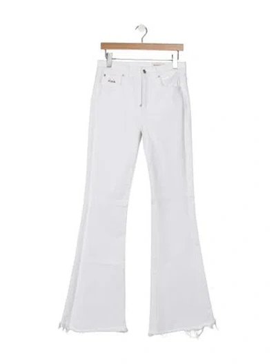 Pre-owned Alexander Mcqueen High-rise Flared Jeans In White