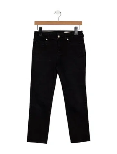 Pre-owned Alexander Mcqueen High-rise Straight Leg Jeans In Black