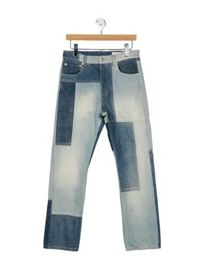 Pre-owned Alexander Mcqueen High-rise Straight Leg Jeans In Blue