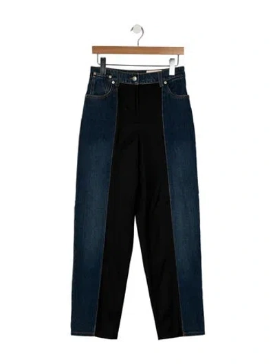 Pre-owned Alexander Mcqueen High-rise Straight Leg Jeans In Blue