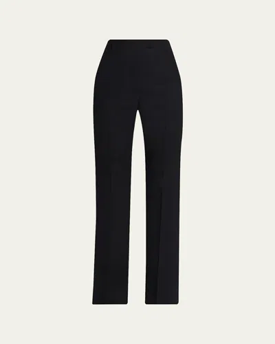 Alexander Mcqueen High-rise Straight-leg Wool Trousers In Black