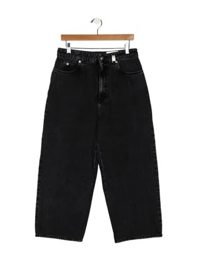 Pre-owned Alexander Mcqueen High-rise Wide Leg Jeans In Black