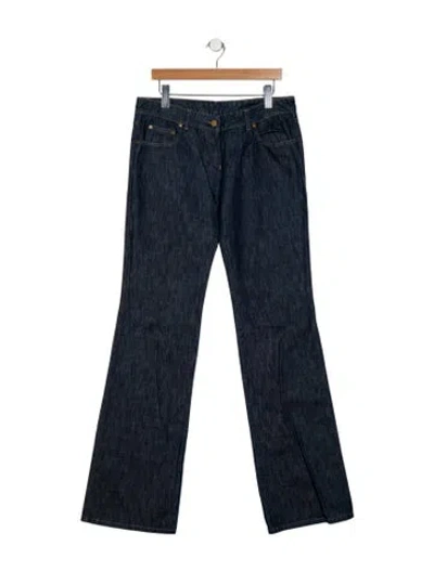 Pre-owned Alexander Mcqueen High-rise Wide Leg Jeans In Blue