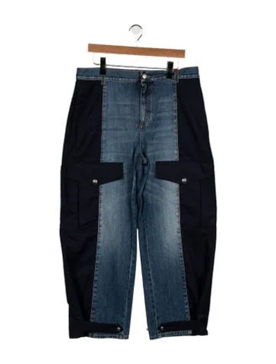 Pre-owned Alexander Mcqueen High-rise Wide Leg Jeans In Blue