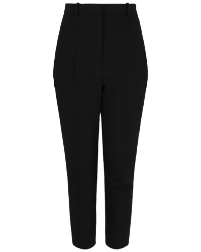 Alexander Mcqueen High-rise Wool Cigarette Pant In Black