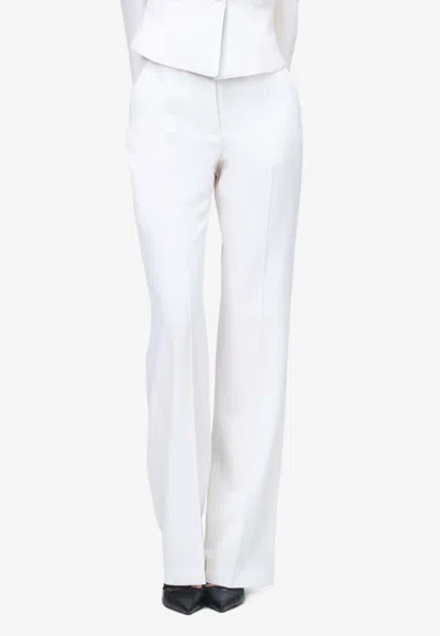 Alexander Mcqueen High-waist Tailored Pants In White