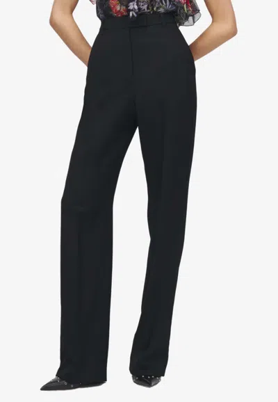 Alexander Mcqueen High-waisted Tailored Pants In Black