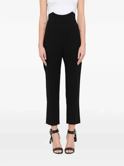 Alexander Mcqueen High-waisted Tailored Trousers In Black