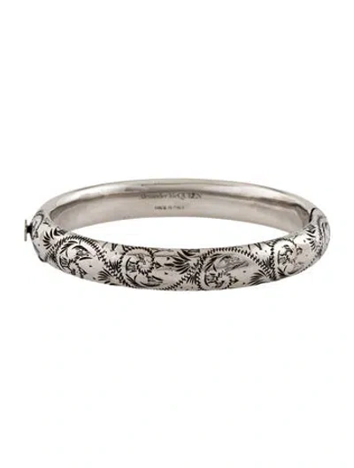 Pre-owned Alexander Mcqueen Hinge Bangle Bracelet, 6.75" In Multicolor
