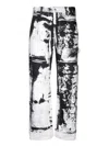 Alexander Mcqueen Skull-print Jeans In White