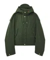 Alexander Mcqueen Cotton Hooded Jacket In Black