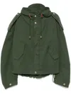 Alexander Mcqueen Cotton Hooded Jacket In Green