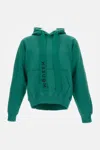 Alexander Mcqueen Embroidered Logo Hooded Sweatshirt In Green