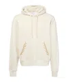 Alexander Mcqueen Embroidered-skull Hooded Sweatshirt In Grey