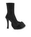 Alexander Mcqueen Clog Style Boots In Black In Black