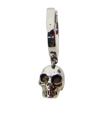 ALEXANDER MCQUEEN ALEXANDER MCQUEEN SKULL PENDANT HOOP EARRINGS