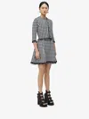 Alexander Mcqueen Houndstooth Polo Top In Black/ivory