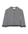 Alexander Mcqueen Houndstooth Polo Top In Black