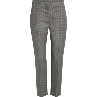 Alexander Mcqueen Mcqueen Houndstooth Check Wool & Mohair Trousers In Black/ivory