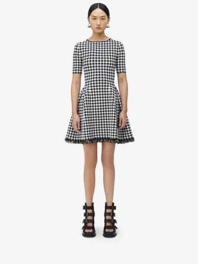 ALEXANDER MCQUEEN HOUNDSTOOTH MINI DRESS