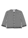 Alexander Mcqueen Houndstooth Polo Top In Schwarz