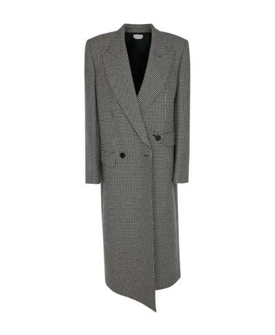 ALEXANDER MCQUEEN ALEXANDER MCQUEEN CHECKED DOUBLE-BREASTED COAT